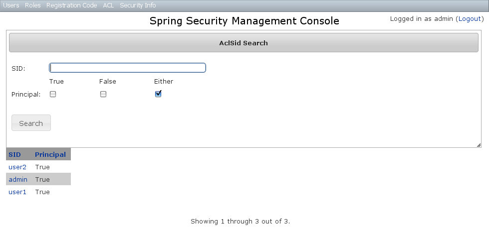 acl sid search results