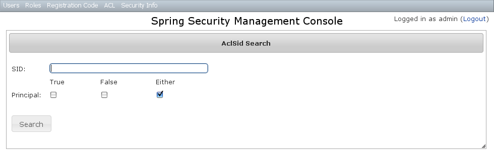 acl sid search start