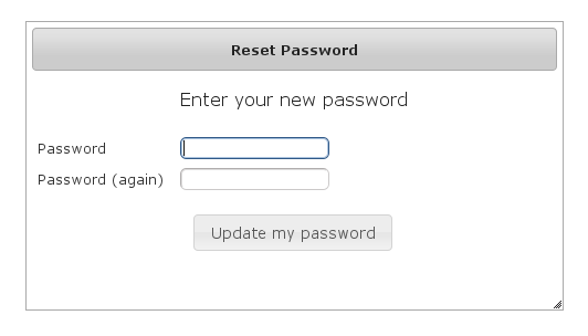 forgot password form