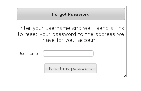 forgot password start