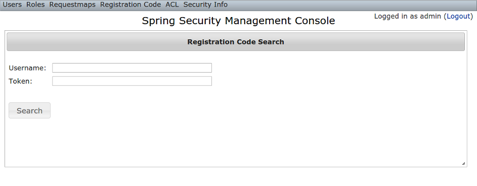 registration code search start