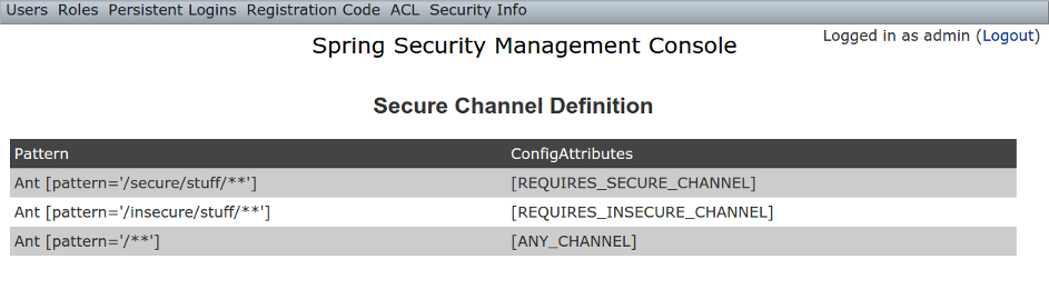 security info secure channel